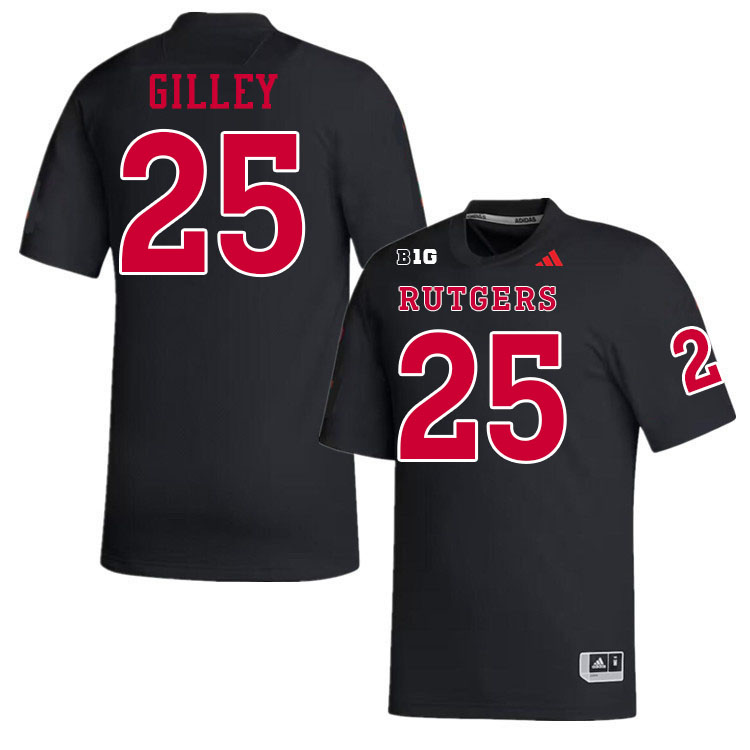 Men #25 DK Gilley Rutgers Scarlet Knights 2024 College Football Jerseys Stitched-Black